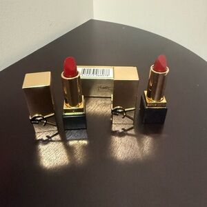 NEW 2xMINI SIZE YSL ROUGE PUR COTOUR LIPSTICK IN SHADE ROUGE MUSE 1.3g